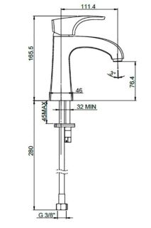 Смеситель для раковины Paini Angel ANCR205 хром